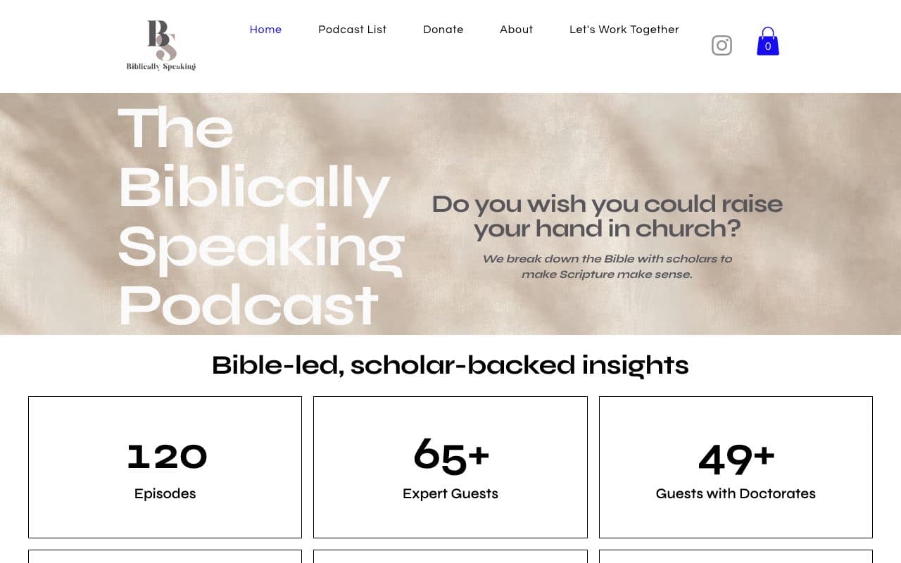 Biblically Speaking website