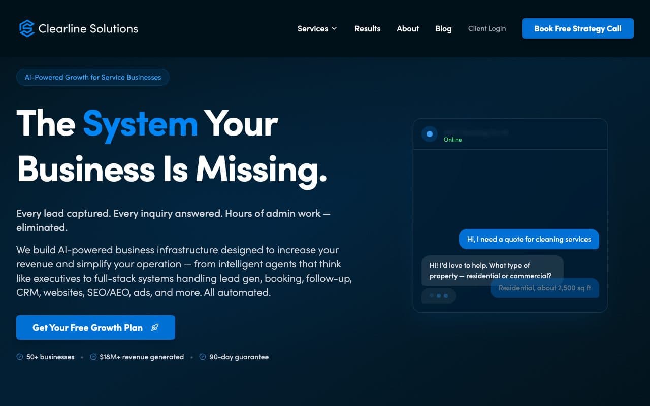 Clearline Solutions website